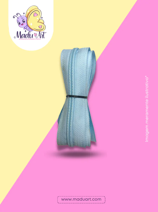 Ziper nº5 - Azul Bebê
